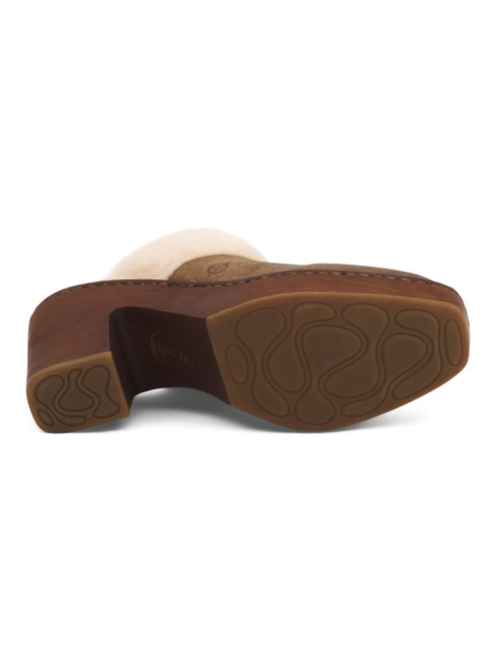BORN Hope SHEEPSKIN Shearling Lined Heeled Clogs Leather 462sn NEW in box - Picture 3 of 6